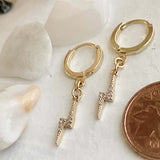 Indra Lightning Charm Hugger Hoop