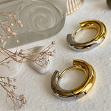 50/50 Chunky Half & Half Earrings