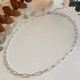 Montmartre Paperclip Chain Necklace- Silver