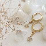 Lucky Star Charm Hoop