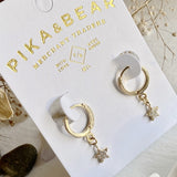 Lucky Star Charm Hoop