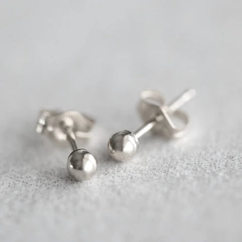 4mm Sterling Silver Ball Stud Earrings