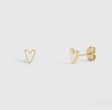 He Loves Me Heart Studs