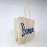 Bonjour Jute Beach Tote Bag