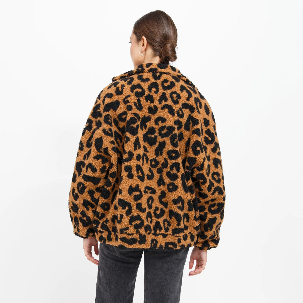 Leopard Sherpa Jacket Seven Saints Boutique