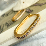 Bialto Oblong Rhinestone Earrings