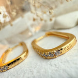 Bialto Oblong Rhinestone Earrings