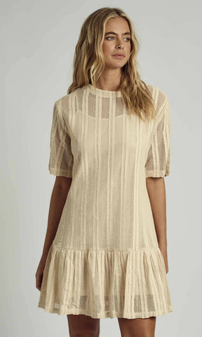Holland Crochet Peplum Dress