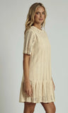 Holland Crochet Peplum Dress