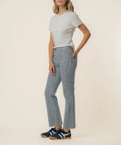Kelsey Twill Stripe Ankle Flare
