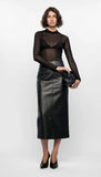 Kaia Spot Mesh Top