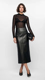 Kaia Spot Mesh Top