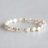 5mm Freshwater Shell Bracelet - Gold