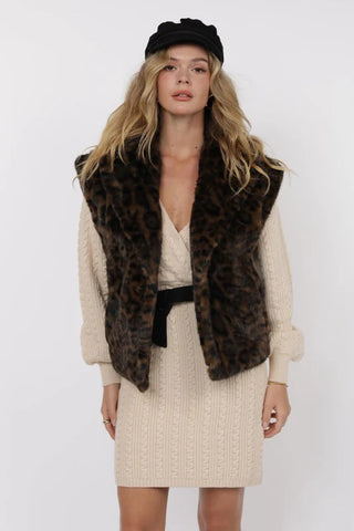 Waverly Leopard Faux Fur Vest