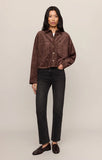 All Day Cropped Suede Jacket