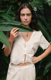 Oceanside Embroidered Top