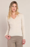 Latte Ribbed Knit Top