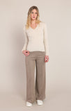 Latte Ribbed Knit Top