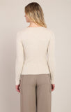 Latte Ribbed Knit Top