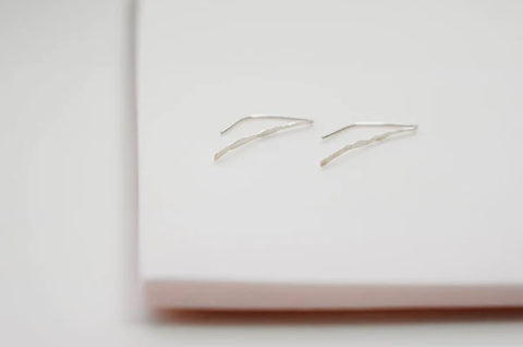 Silver Long Branch Earrings