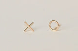 'XO' Gold Stud Earrings