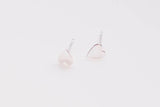 Silver Heart Studs