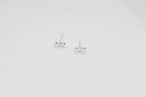 3 Dot Silver Studs