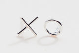 'XO' Silver Stud Earrings
